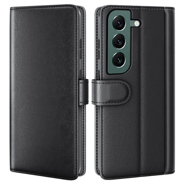 Ægte læderetui Samsung Galaxy S23 Plus Sort