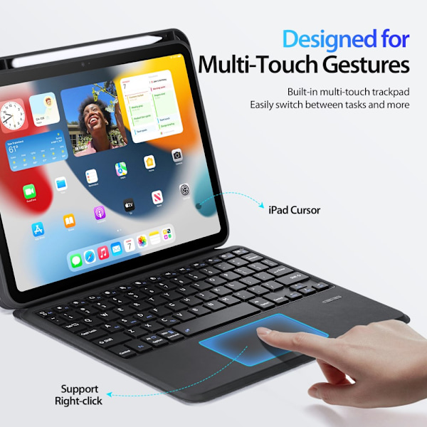 Dux Ducis Bluetooth-tangentbord Fodral Apple iPad 11 11th Gen (2