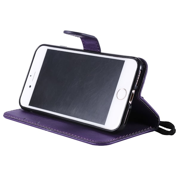 Magneettinen nahkainen lompakkokotelo iPhone 7/8/SE Lila