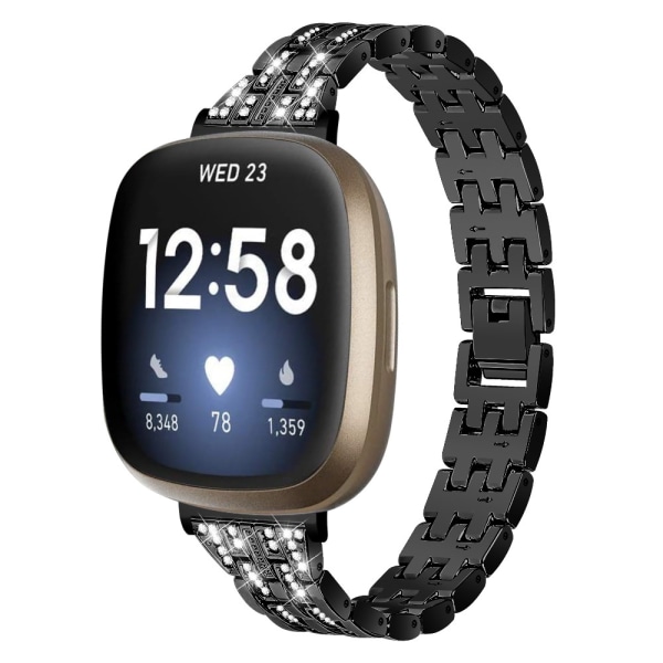 Dual Rows Bracelet Fitbit Versa 3/Sense Svart