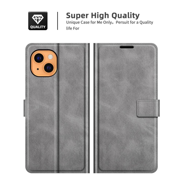 iPhone 13 Leather Wallet Grey