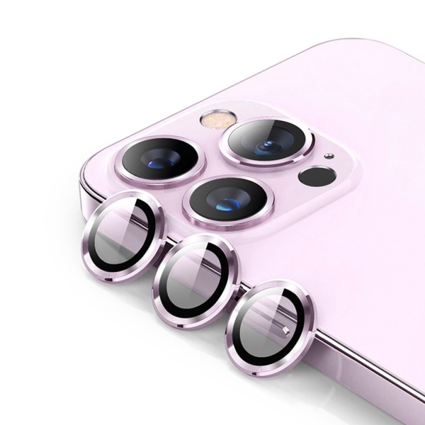 Hat Prince Lens Cover iPhone 14 Pro/14 Pro Max Hærdet glas Lilla