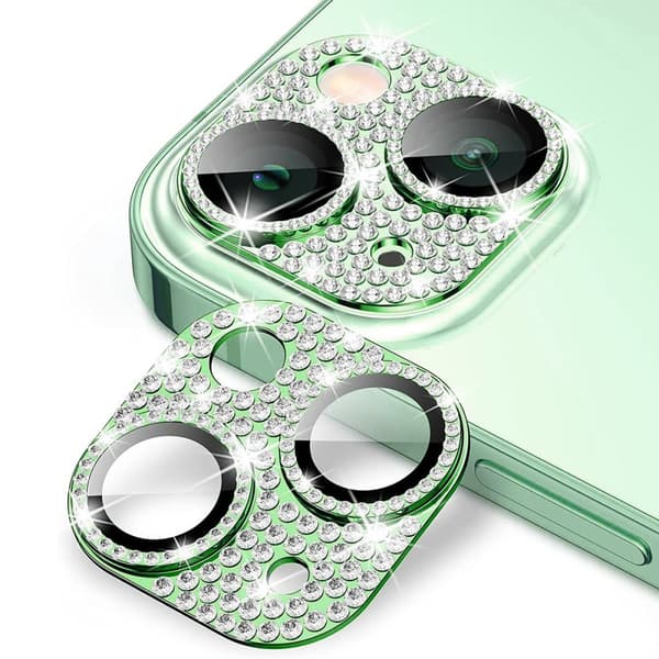 Hat Prince Glitter Kamerabeskyttelse Aluminium iPhone 15/iPhone 15 Plu