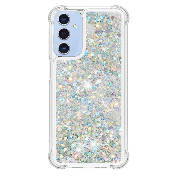 Glitter Bling TPU Skal Samsung Galaxy A15 Silver
