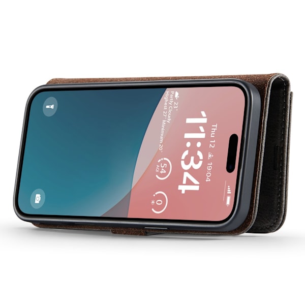 DG.MING 2-in-1 Magnet Wallet iPhone 16 Brown