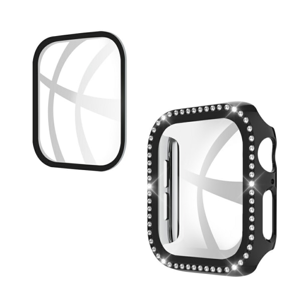 Apple Watch 44mm Skal och Skärmskydd Härdat Glas Svart