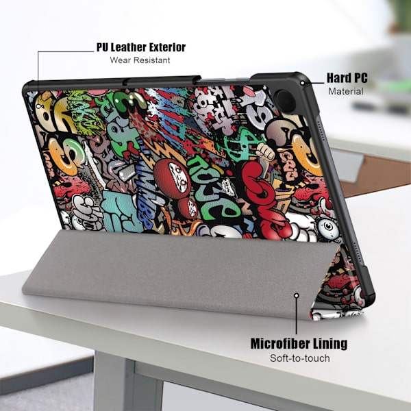 Samsung Galaxy Tab A9 Plus Etui Tri-fold Graffiti