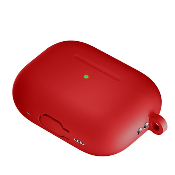 Silikonikuori karabiinihakalla Apple AirPods Pro 2 - Punainen