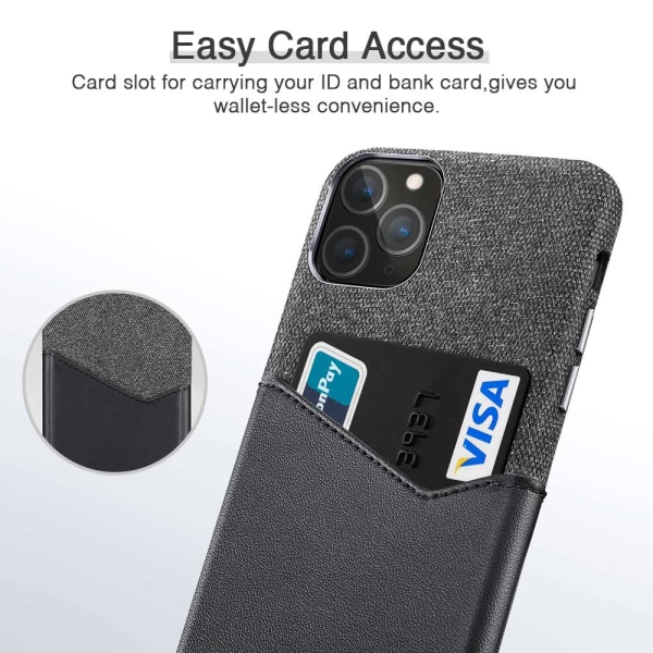 ESR Metro Wallet Nahkakotelo iPhone 11 Pro Max Musta