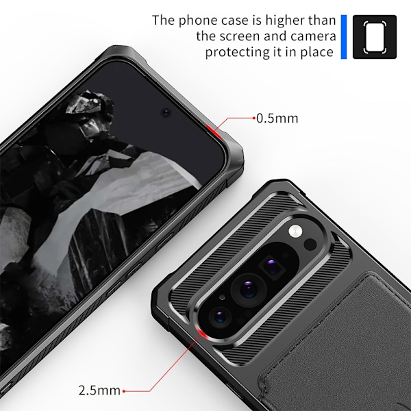 Monitoiminen Kotelo Google Pixel 9 Pro Musta