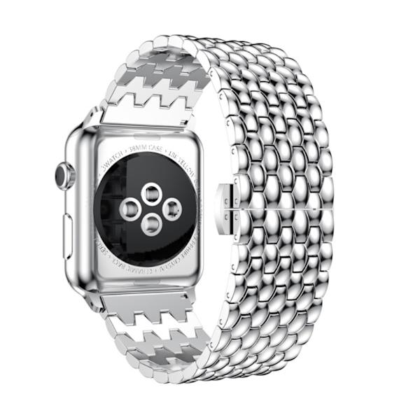 Metallarmband i Fjärilspänne Apple Watch Series 10 42mm Silver