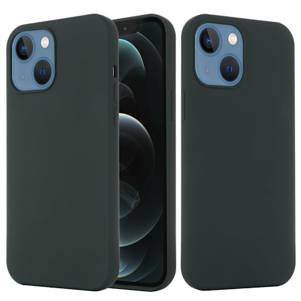 MagSafe silikonecover iPhone 14 mørkegrøn