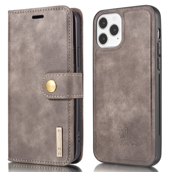 DG.MING 2-in-1 Magnet Wallet iPhone 13 Mini Brown