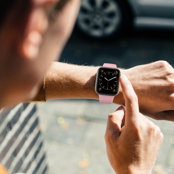 Silikonearmbånd til Apple Watch 38/40/41 mm Rosa