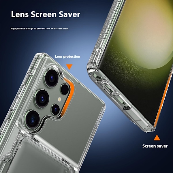 Skal Kortfack Kickstand Samsung Galaxy S25 Ultra Transparent