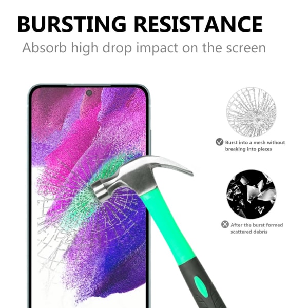 Full Cover Hærdet glas skærmbeskytter Samsung Galaxy S22 Sort