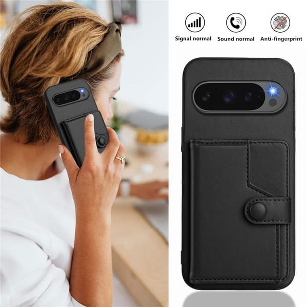Plånboksskal RFID-skydd Google Pixel 10 Svart