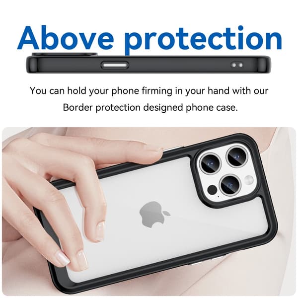 Hybrid Edge Skal iPhone 15 Pro Max Svart