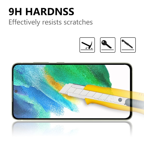 Heltäckande Skärmskydd Galaxy S21 FE Härdat Glas Svart