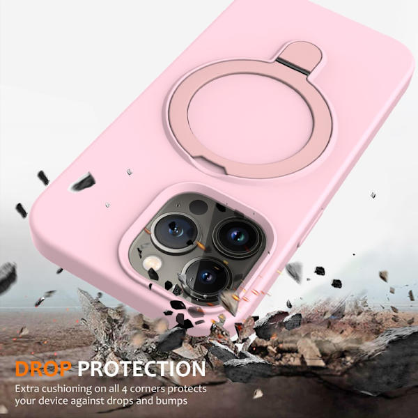 Silikonskal Kickstand MagSafe iPhone 16 Pro Max Rosa