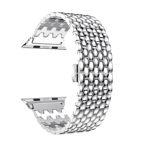 Metallarmband i Fjärilspänne Apple Watch Series 10 42mm Silver