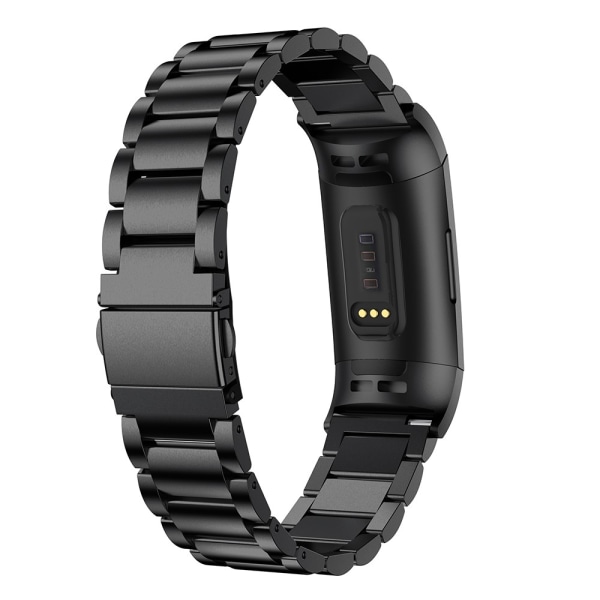 Fitbit Charge 3/4 musta metalliranneke