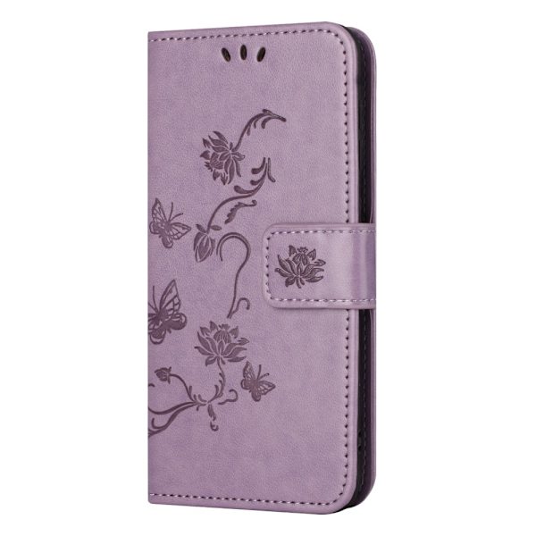 Läderfodral Fjärilar Samsung Galaxy S24 Plus Lila