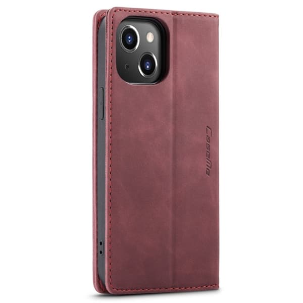 CaseMe Slim Plånboksfodral iPhone 14 Plus Röd