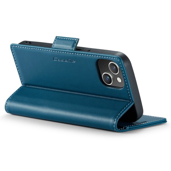 CaseMe Slim Plånboksfodral RFID-skydd iPhone 15 Blå