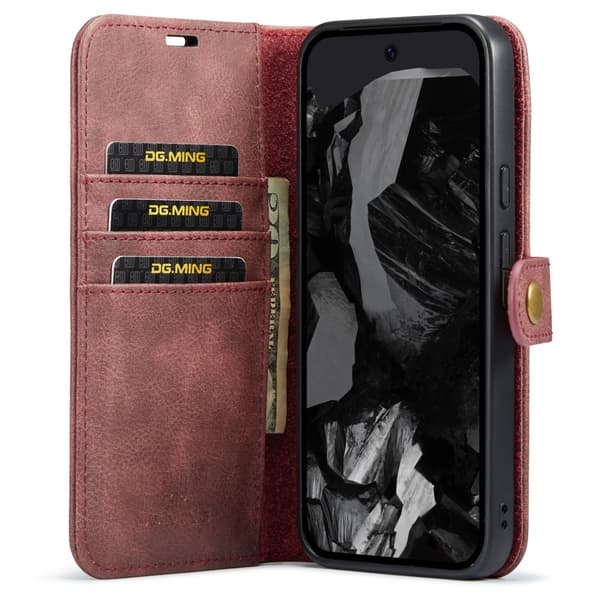 DG.MING 2-in-1 Magneettilompakko Google Pixel 9 Pro XL Punainen
