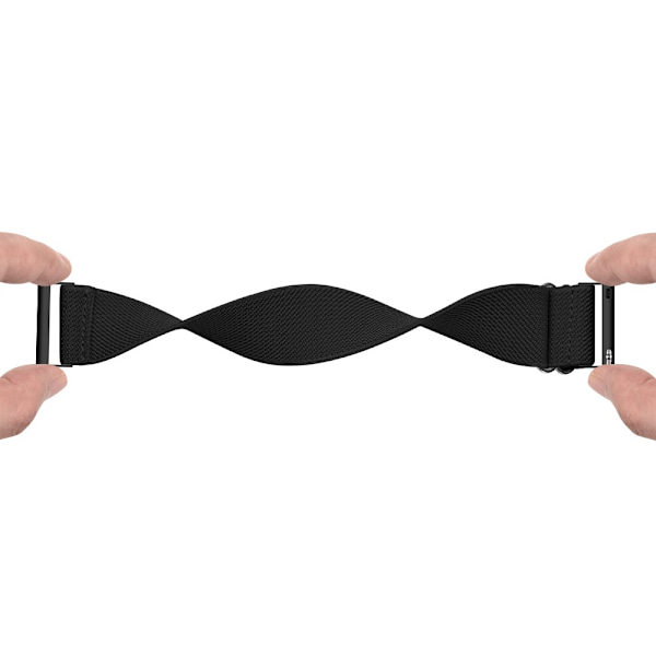 Elastisk Nylonrem til Samsung Galaxy Watch 7 44mm Sort