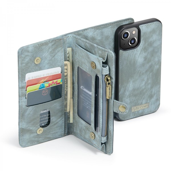 CaseMe Multi-Slot 2 in 1 -lompakkokotelo iPhone 13 Mini Blue