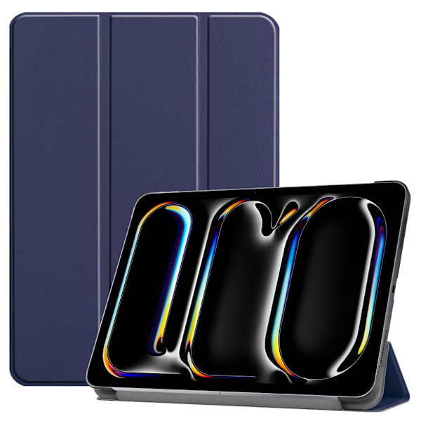 iPad Pro 13 7. generation (2024) Etui Tri-fold Mørkeblå