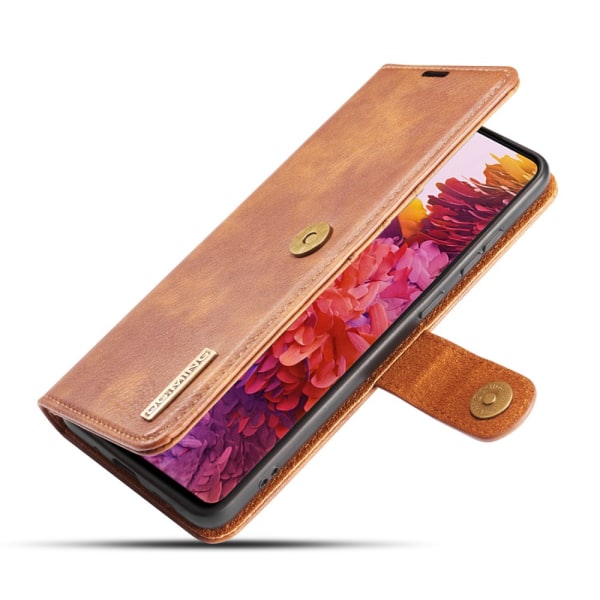 DG.MING 2-in-1 Magnet Wallet Samsung Galaxy S20 FE Cognac