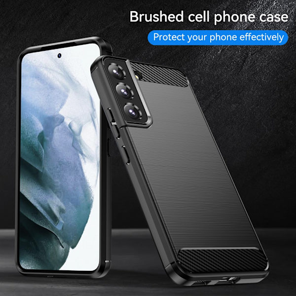 Carbon Shockproof TPU Cover Samsung Galaxy S23 Plus Sort