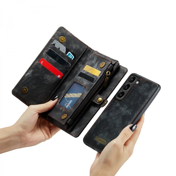 CaseMe Multi-Slot 2 i 1 Pungetui Galaxy S23 Sort