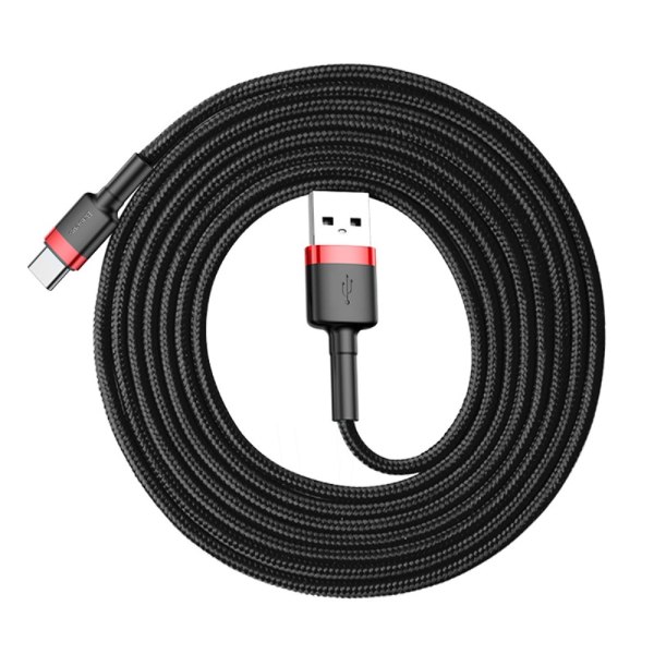 Baseus Cafule USB-C-kaapeli 2 metriä punainen