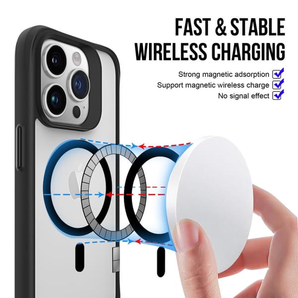 Magnetisk MagSafe Skal iPhone 16 Pro Max Sort