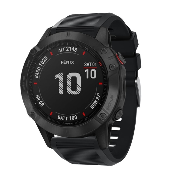 Silikone Rem Garmin Fenix 6X/6X Pro/7X Sort