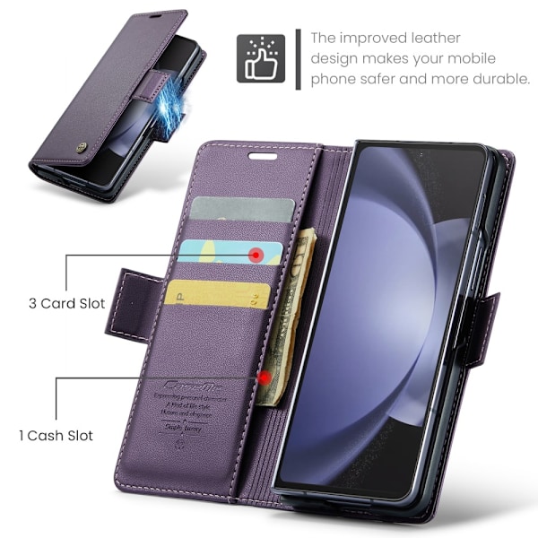 CaseMe Slim Plånboksfodral RFID-skydd Samsung Galaxy Z Fold 6 Li