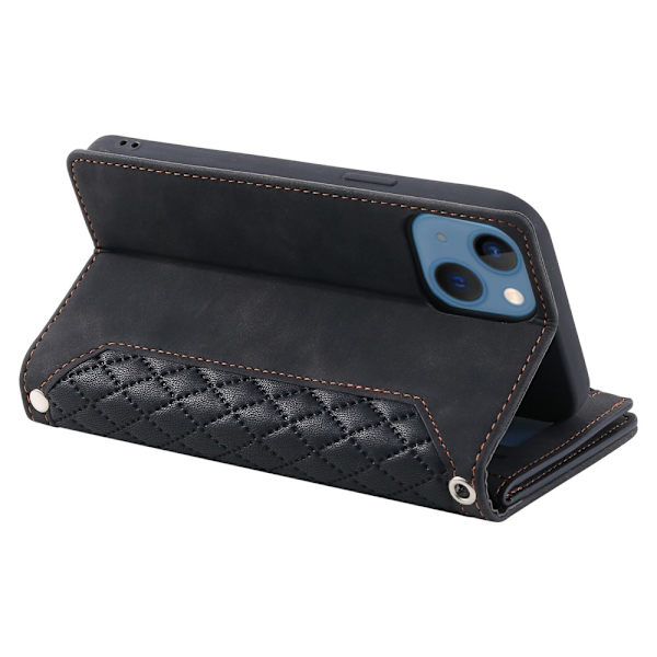 iPhone 14 Pungetui Polstret Sort