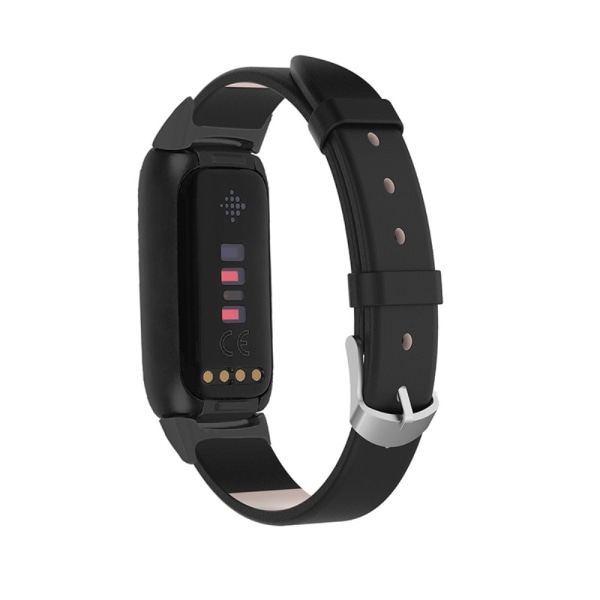 Ægte Læderrem Fitbit Luxe Sort