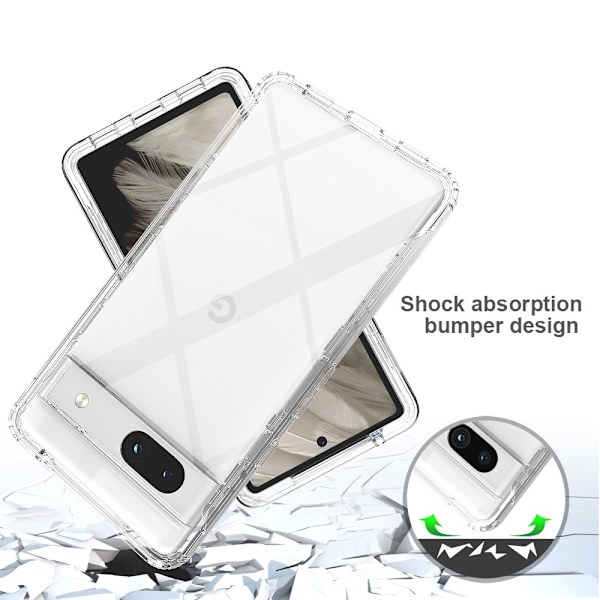 360 Full Cover Edge Case Google Pixel 7a Transparent