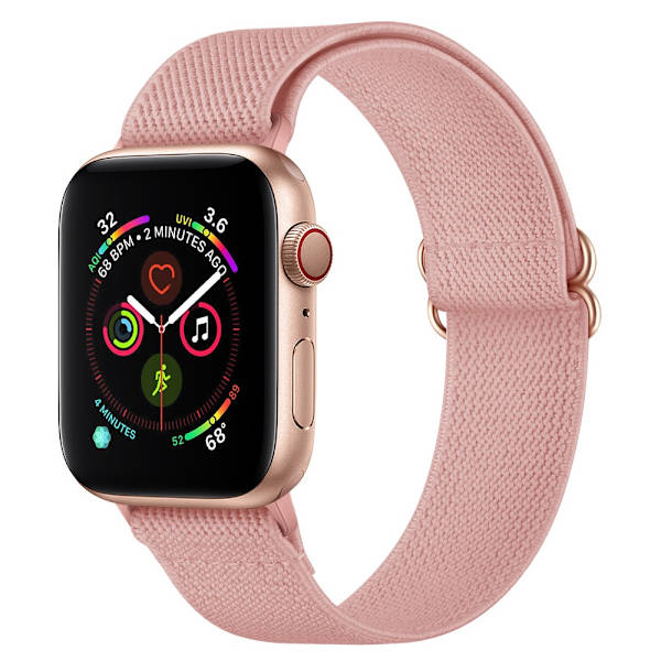 Elastiskt Nylonarmband Apple Watch 41mm Series 9 Rosa