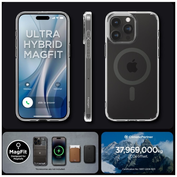 Spigen Ultra Hybrid MagSafe Cover til iPhone 15 Pro Graphite