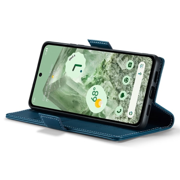 CaseMe Slim Plånboksfodral RFID-skydd Google Pixel 8a Blå