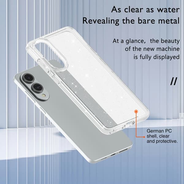 Samsung Galaxy S25 Edge Cover Glitter Transparent