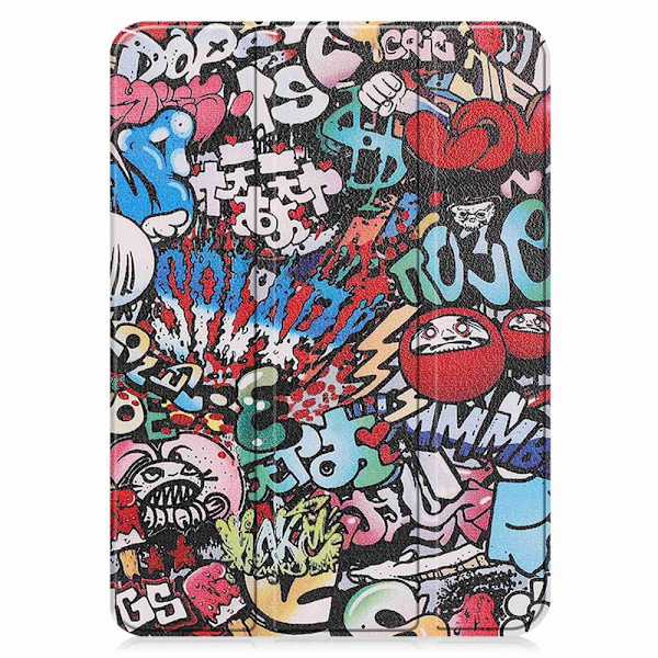 Apple iPad 11 11. sukupolvi (2025) Tri-fold Graffiti -kotelo