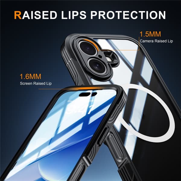 Ultra Full Protection MagSafe -kotelo iPhone 17 Musta