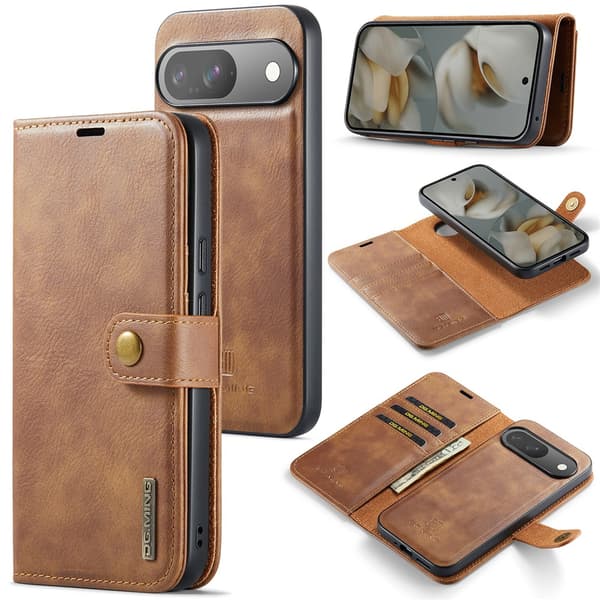 DG.MING 2-in-1 Magnet Wallet Google Pixel 10 Pro Cognac